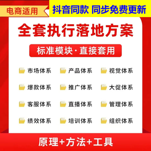 电商企业经营管理工具包全套运营方案玺电商工具包抖音同款承2022