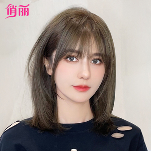 假发女长发2021时尚新款中长锁骨发自然仿真发短发造型假发全头套