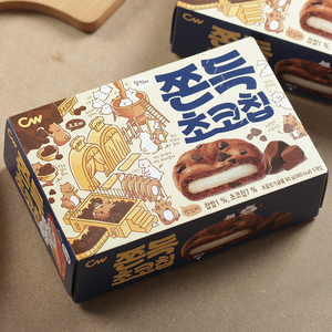 韩国进口零食CW青佑打糕巧克力夹心青右麻薯休闲食品小吃学生解馋