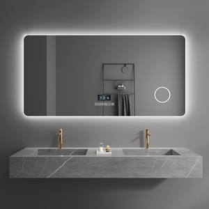 led浴室镜壁挂防雾卫浴镜带灯卫生间智能镜子触摸屏挂墙洗手间镜