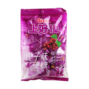 上好佳提子味硬糖水果糖糖果100g/袋营养美味食用办公室零食网红