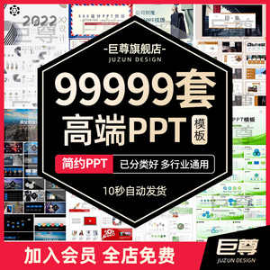 ppt模板高端大气动态工作汇报答辩述职课件简历培训简约模版素材