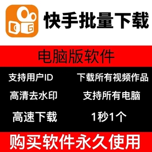 【自动发货】快手视频批量解析下载采集作品电脑版软件去水印支持