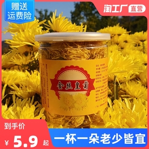 金丝皇菊2022年新花上市金丝皇菊菊花茶1罐装约50朵买2罐送1罐