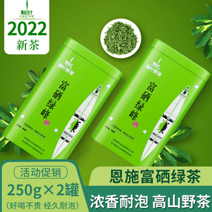 茶叶2022新茶高山云雾绿茶500g罐装浓香毛尖芽茶正宗恩施富硒茶