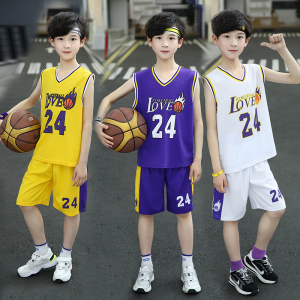 儿童套装夏季篮球服男童女童中大童运动套篮球衣宝宝训练比赛队服