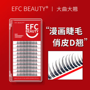 efcbeauty漫画睫毛单簇分段式仙子自然仿真芭比翘假睫毛混合装