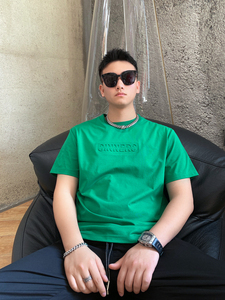 夏季新款短袖男士韩版流行纯色圆领钢印印花T恤青年百搭休闲半袖