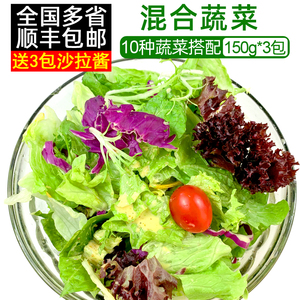 新鲜蔬菜沙拉食材150g*3包 西餐色拉生菜健身轻食沙拉食材配菜