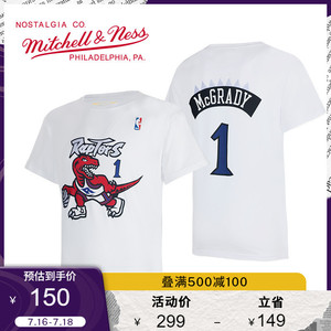 MitchellNess MN 球员字母短袖棉T恤猛龙队麦迪复古简约休闲运动