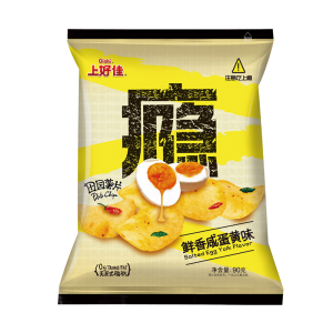 上好佳田园薯片鲜香咸蛋黄味 90g