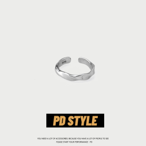 PDSTYLE 莫比乌斯环情侣款戒指一对简约百搭开口指环男女小众设计