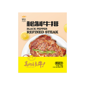 游牧御品牛排120g/盒牛肉食品手工秘制美味品质营养鲜嫩有嚼劲