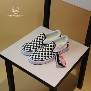 Vans Slip-On 黑白棋盘格一脚蹬经典款低帮板鞋帆布鞋VN000EYEBWW