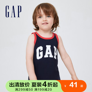 【布莱纳】Gap男幼童LOGO纯棉背心867442 夏季新款童装运动潮流