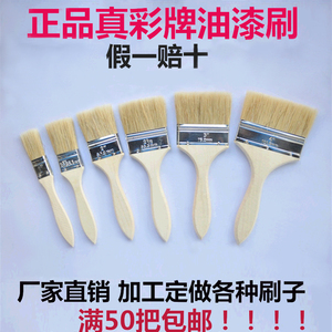 油漆刷子毛刷子 工业用真彩牌1寸2寸3寸4寸8寸烧烤软毛胶水猪毛刷