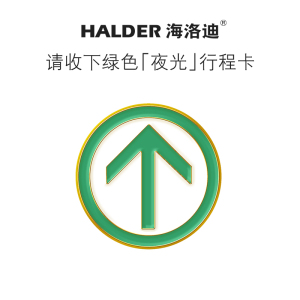 保住绿码 HALDER请收下绿色行程卡金属胸针徽章礼物饰品送人胸章