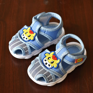 宝宝凉鞋 防滑软底男叫叫鞋0一1岁2会响婴儿学步鞋宝宝鞋子女夏季