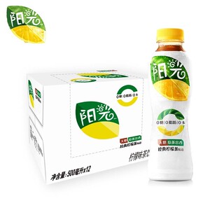 可口可乐 阳光无糖经典柠檬茶味道 茶饮料 500ml*12瓶 京津冀包邮