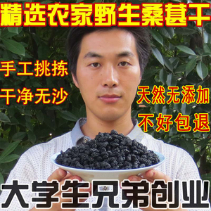 免洗野生黑桑葚干桑葚子黑桑椹干黑桑甚干桑葚果干500g克泡酒茶膏