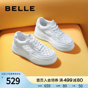 百丽小白鞋女2022秋季新款女鞋商场同款休闲鞋厚底板鞋Y2K2DCM2