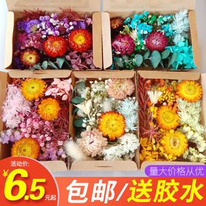 干花永生花diy材料包手工制作团扇相框幼儿园团建活动满天星真花