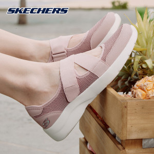 Skechers斯凯奇女鞋夏季款玛丽珍休闲一脚蹬透气帆布鞋单鞋896026