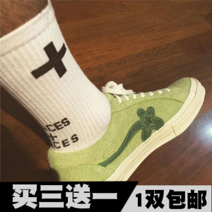 INS 百搭运动外穿中长筒袜子欧美街头嘻哈潮男潮袜女春季socks