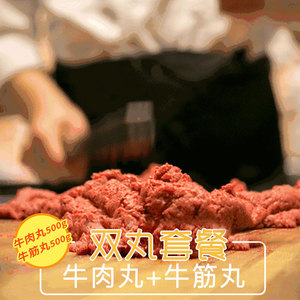 正宗潮汕手打牛肉丸牛筋丸潮州汕头牛肉丸子火锅食材组合装 顺丰