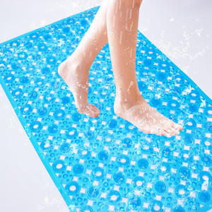 塑料透明浴室防滑垫淋浴房卫生间洗澡按摩带吸盘卫浴地垫