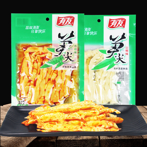 有友笋尖100g*10袋装泡椒竹笋红油野山椒味笋片笋子即食零食小吃