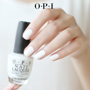 OPI 指甲油白色永恒经典 法式 L00 小样 原装 持久美国正品奶白色