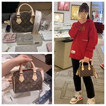 LV Louis Vuitton Женская сумка Speedy20 подушка сумка с одним плечом сумка Бостон M45957