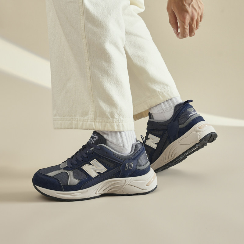 New Balance официальная аутентичная новинка 2026 года 878 мужская и женская обувь daddy shoes спортивные кроссовки на нескользящей толстой подошве