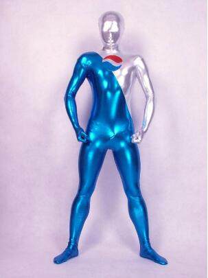Rubberized color block tights zentai cola style full cover zentai can be customized