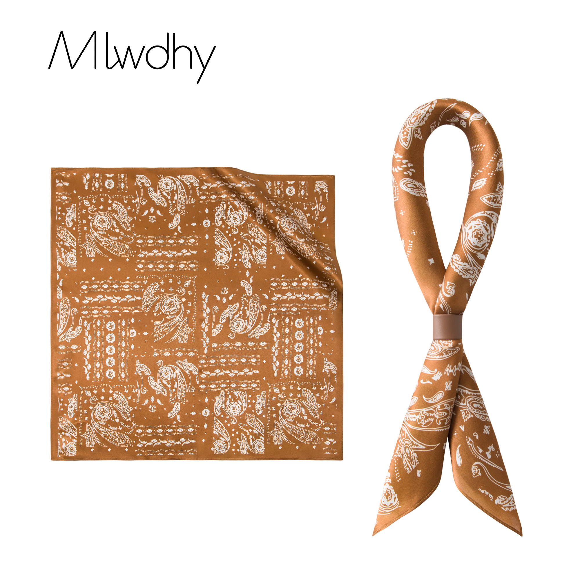 100% Silk Men's Shirt Scarf, Thin Spring/Summer Style, Decorative Neck Scarf, Wristband, Suitable for Commuters