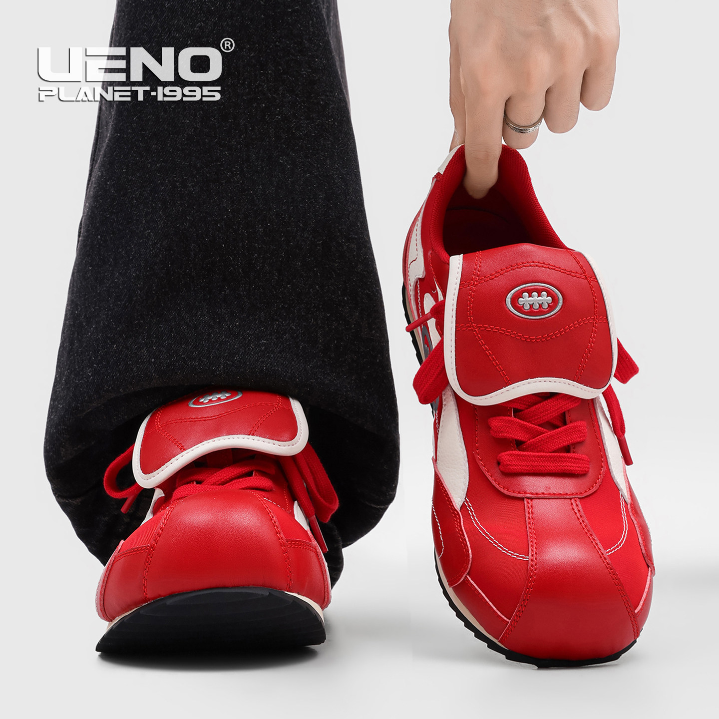 Ретро-красные туфли-раскладушки Forrest shoes - новинка 2026 года, удобная уличная повседневная обувь...