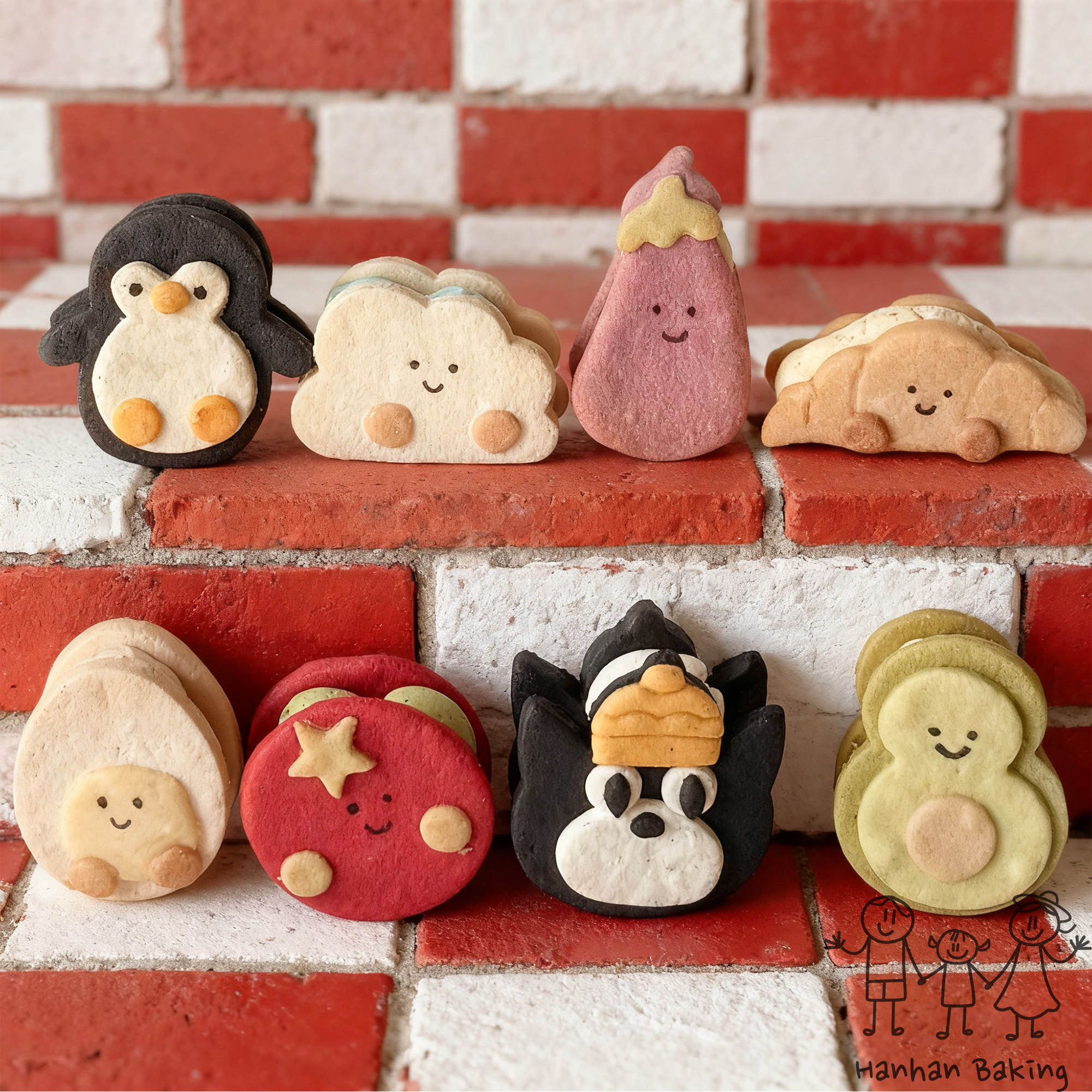 jellycat печенье прессформы прессформы испаренная плюшка баклажаны Пингвин облако круассан бутерброд, печенье выпечка плесень