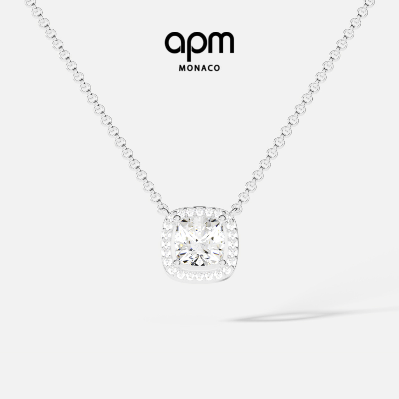 APM Monaco, маленькое квадратное регулируемое серебряное ожерелье небольшого размера, высококачественный дизайн, легкая роскошная цепочка на ключицу, подарок на день рождения