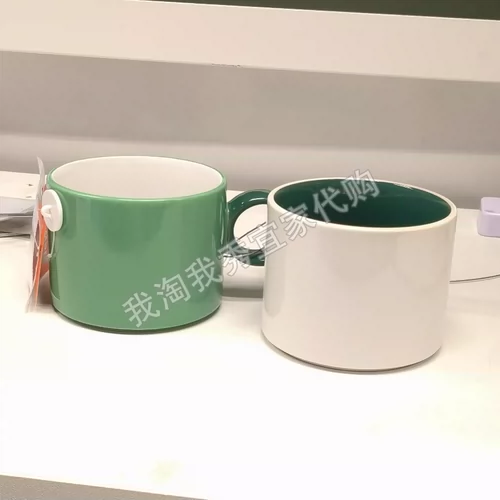 Ikea Onemic Copicing Pergel Big Cup White/Green 30 % литр чашка чашка для водяной чашки для питья чашка вина бокал