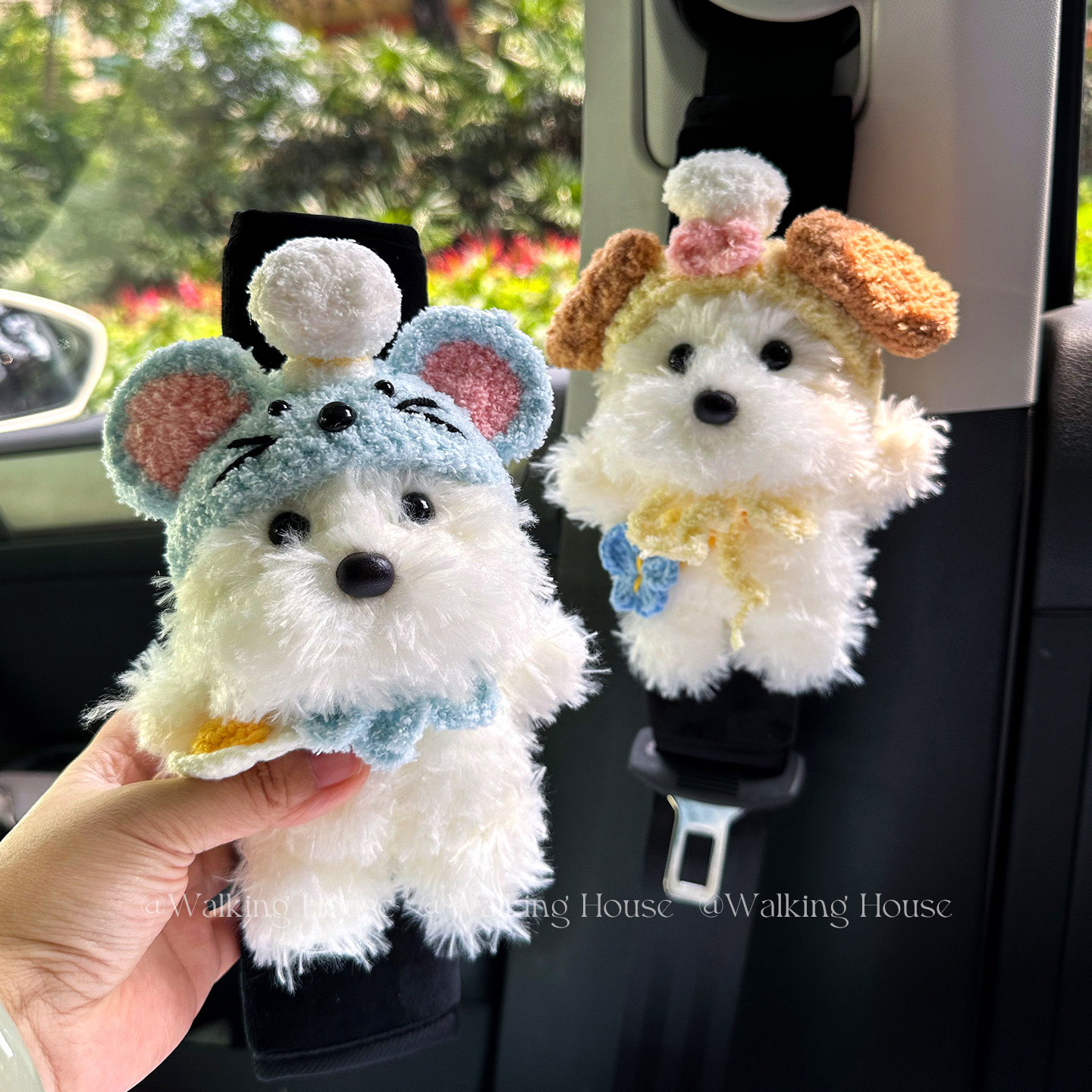 Подплечники для ремней безопасности автомобиля jc West Highland puppy premium sense ins милые украшения для интерьера автомобиля