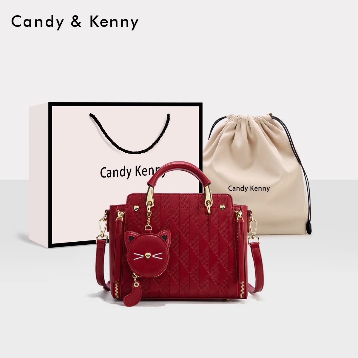 Официальный сайт Candy&Kenny красная сумка-тоут подарок на День девочек 2025 новая свадебная сумка для новобрачных