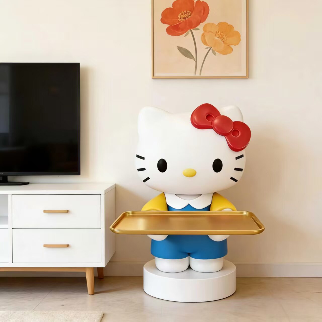 Кошка Hello Kitty, большая гостиная, шкаф для телевизора, подносы от пола до потолка, украшения для новоселья, новые украшения для дома