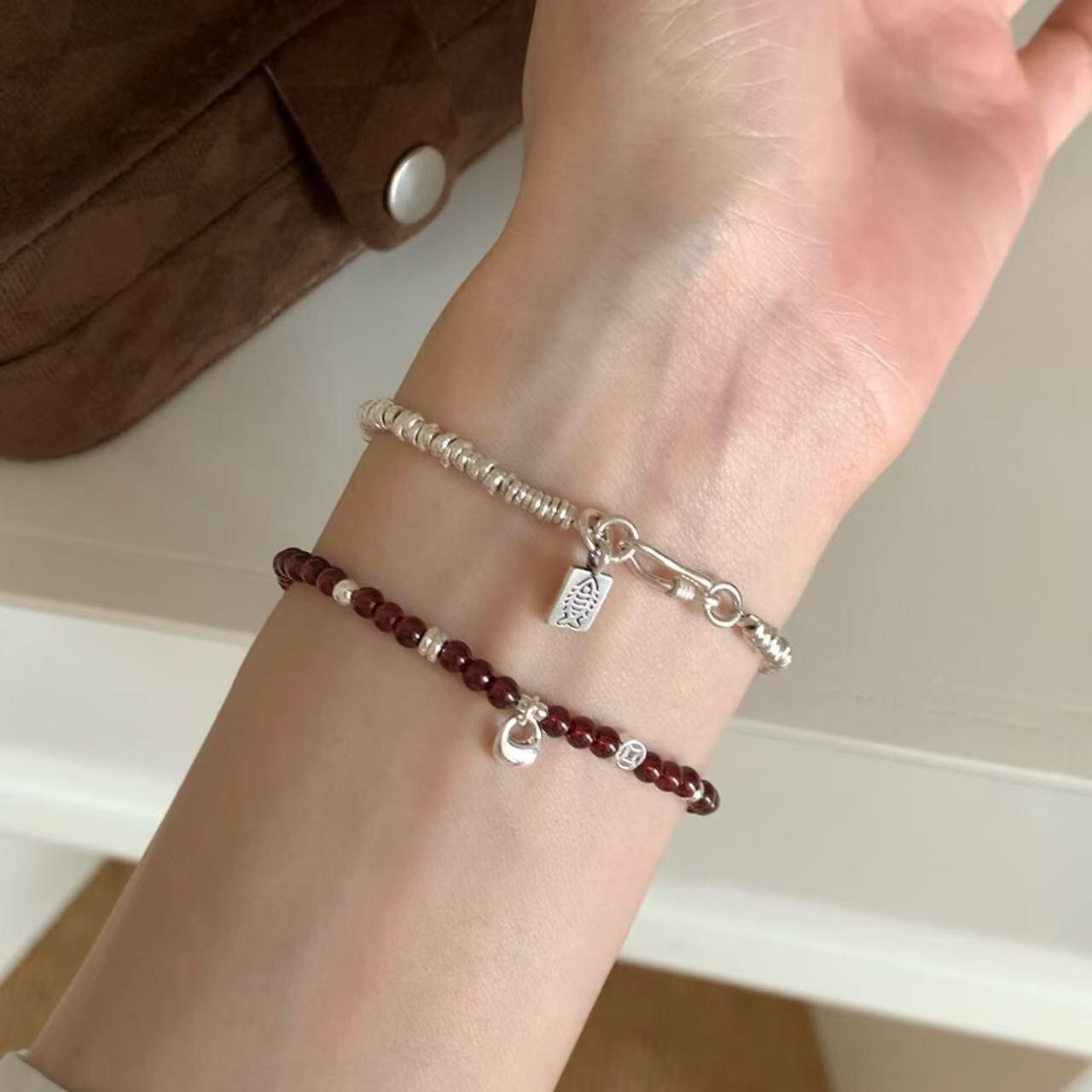 Вышитый бисером серебряный браслет Tuotuo S925 пробы в национальном стиле ретро, нишевый темперамент, высококачественный браслет, подарок для подруги
