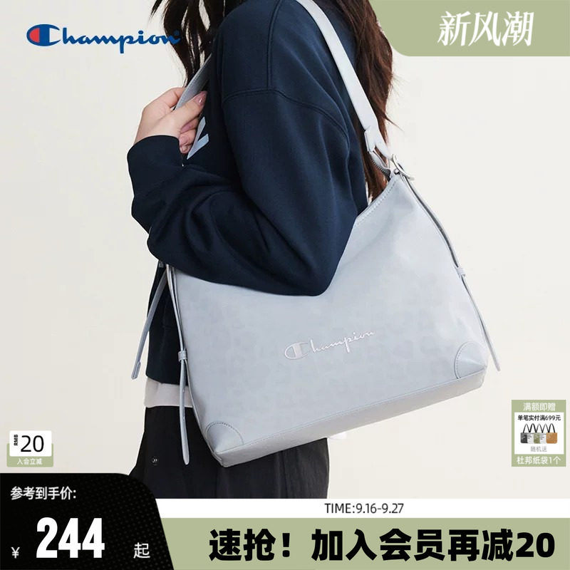 Чемпион champion hobo bag кожаная прошитая текстура, вместительная сумка-тоут, сумка-мессенджер для пригородных поездок, женская модная одежда