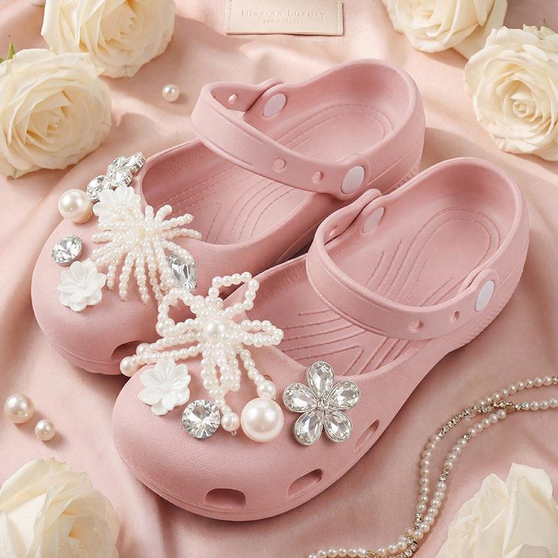 Sweet ballet-style clogs, 2026 new summer style, Mary Jane slippers, women's breathable closed-toe beach shoes.