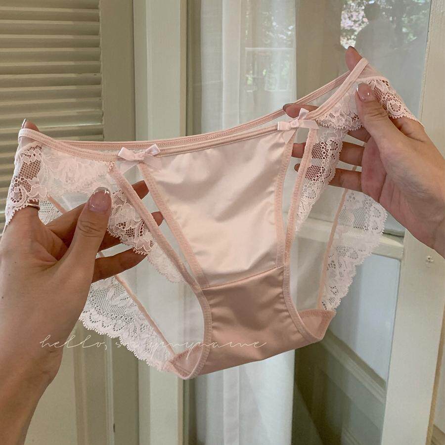 Новинка 2026 года, летние сексуальные трусики pure desire temptation из высококачественной атласной сетки с низкой талией, полупакет на бедрах, женская промежность из чистого хлопка