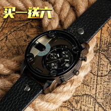 Cool Black Technology Personality Concept Men's Trend Waterproof Calendar Nightlight Student Junior High School Mechanical Quartz Watch