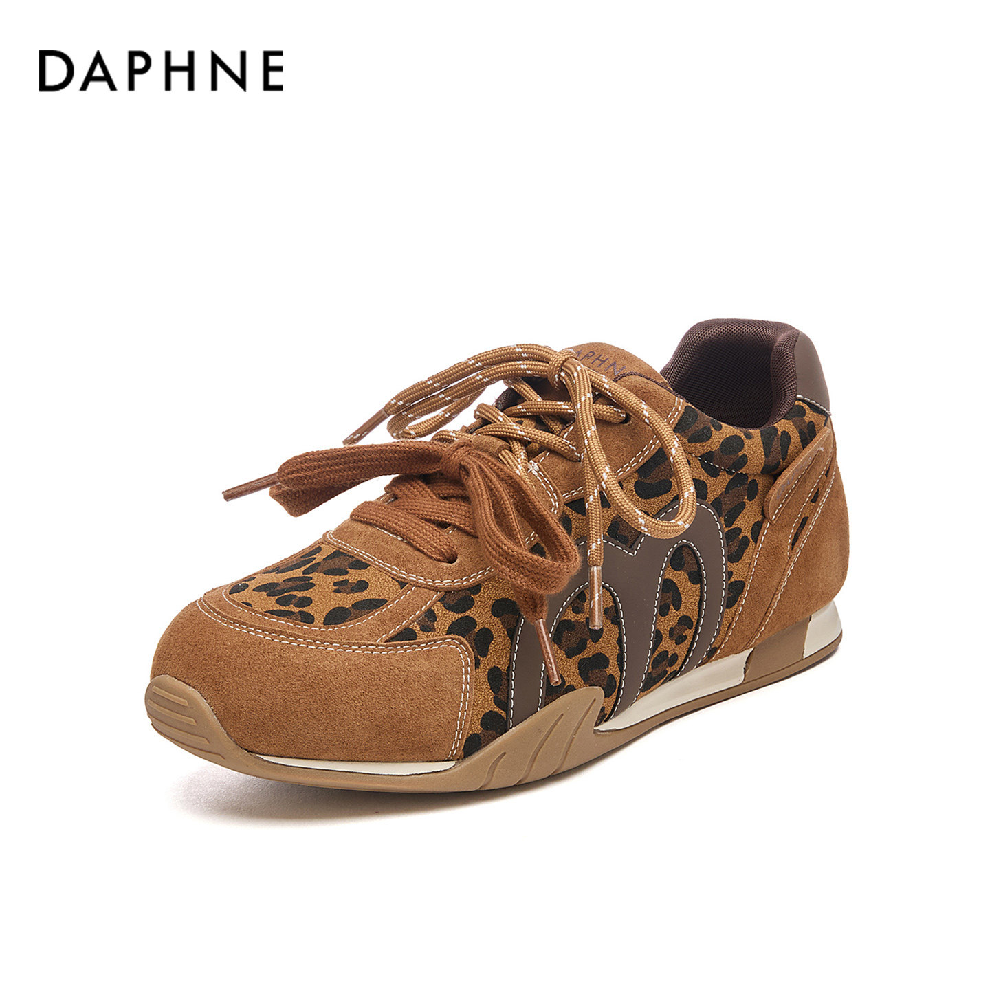 Женская обувь для тренировок в немецком стиле с леопардовым узором Daphne, новинка 2026 года, осенняя спортивная повседневная обувь на увеличенном росте, легкая женская обувь на мягкой подошве