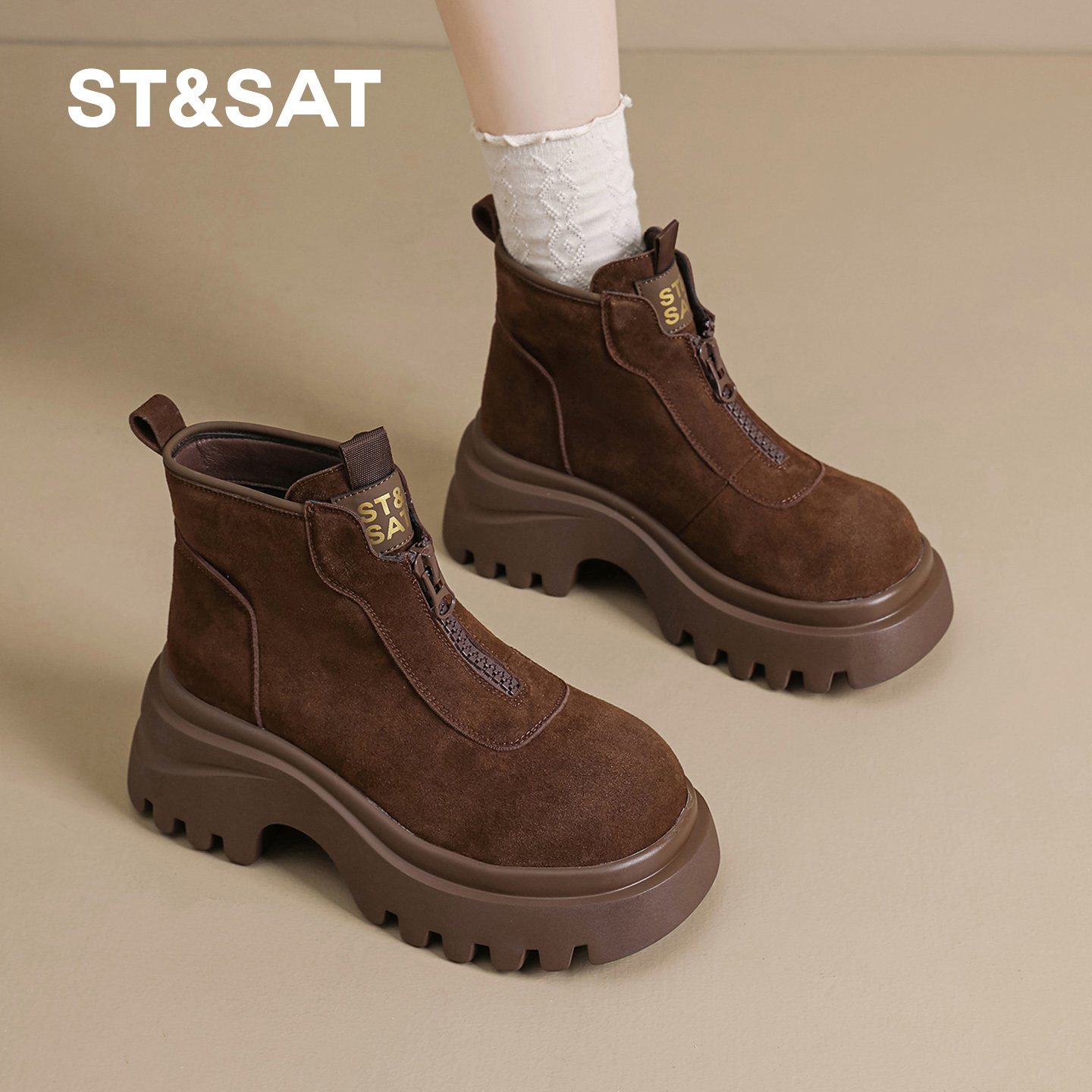 Субботние ботинки Martin; женские зимние ботинки 2025 года на толстой подошве толщиной 7 см; новинка; модный стиль; большие бархатные красивые рыцарские полусапожки